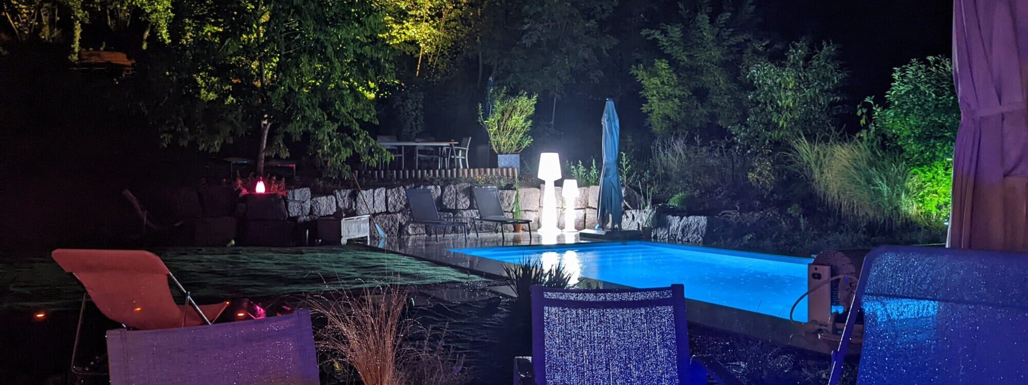 Quel éclairage choisir pour mettre en valeur votre piscine en béton la nuit ? Illzach